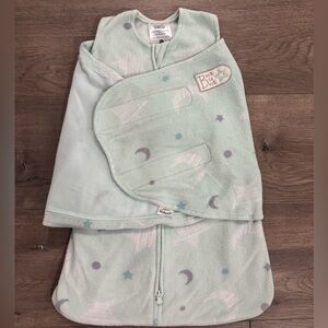 Halo micro fleece swaddle sleep sack.